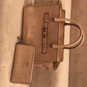Authentic coach handbag with  wallet